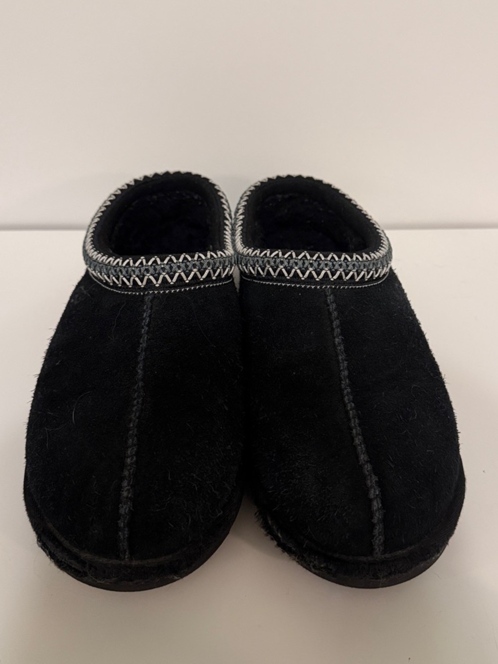 UGG Men's Black Suede Slip-On Moccasin Loafers